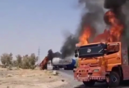 NUSHKI — A large convoy transporting minerals was subjected to a major attack in the Mal region of Nushki district.